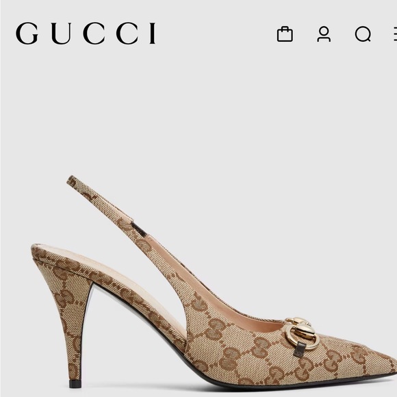 Gucci Shoes - Gucci Beige Women's slingback pump with Horsebit